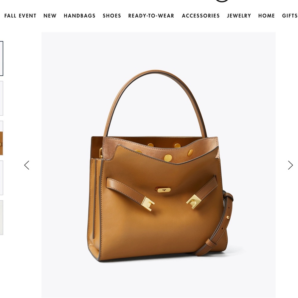 Tory Burch Tan Leather Satchel with Gold Hardware